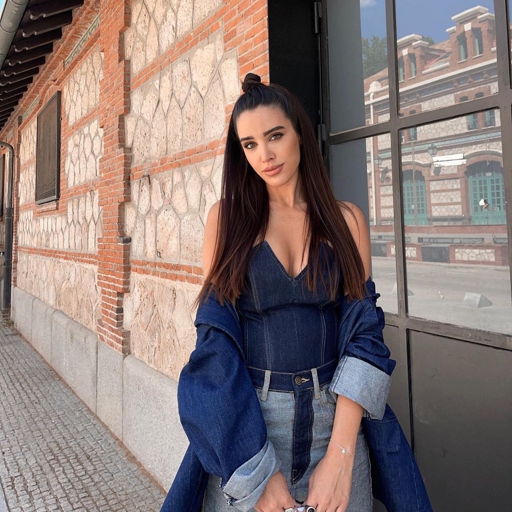 ZARA ZW SPLIT DENIM CORSET